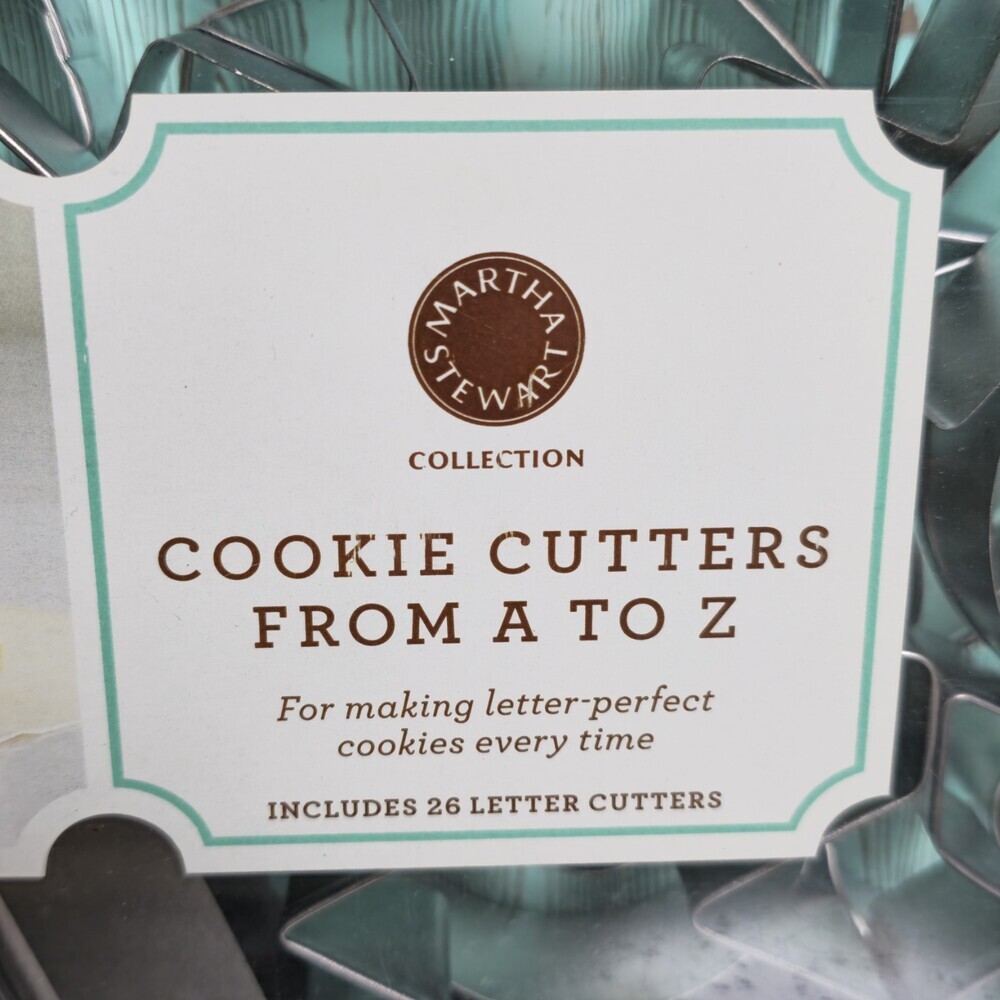 Martha Stewart Alphabet Cookie Cutters A–Z 26pc Metal Set Macy’s Exclusive - Picture 3 of 6